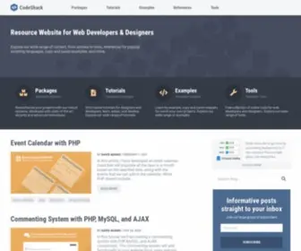 Codeshack.io(Resource Website for Developers & Designers) Screenshot