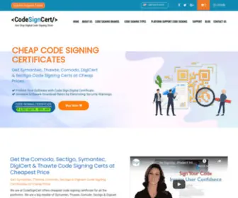 Codesigncert.in(Cheapest Code Signing Certificates at $59 in INDIA) Screenshot