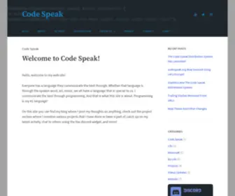 Codespeak.org(Programming is my #1 language) Screenshot