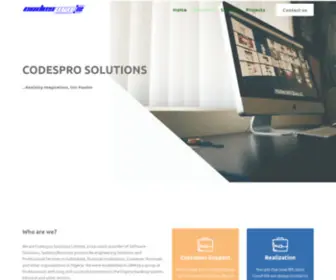 Codesprosolutions.net(Codespro Solutions) Screenshot
