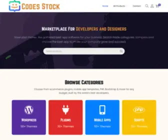 Codesstock.com(Marketplace for Developers and Designes) Screenshot