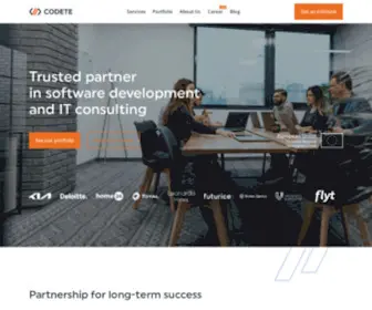 Codete.com(IT consulting and software development company. Enterprise Software House located in Poland) Screenshot