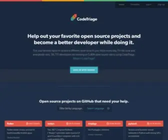 Codetriage.com(Get Started Contributing to Open Source Projects) Screenshot