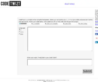 Codetwist.com(Run code online) Screenshot