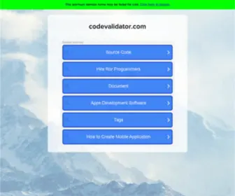 Codevalidator.com(Codevalidator) Screenshot