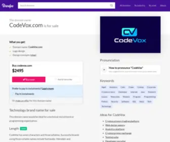 Codevox.com(Technical recruitment company name for sale) Screenshot