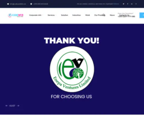 Codewebltd.com(Software development) Screenshot