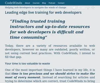 Codewinds.com(Leading edge live and online training classes) Screenshot