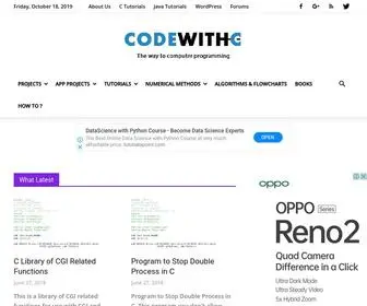 Codewithc.com(Code with C) Screenshot