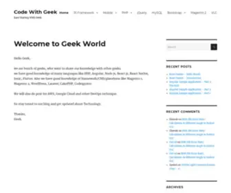 Codewithgeek.com(Since 2005) Screenshot