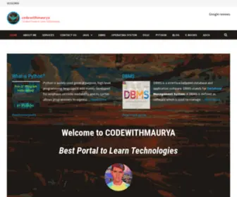 Codewithmaurya.com(codewithmaurya) Screenshot