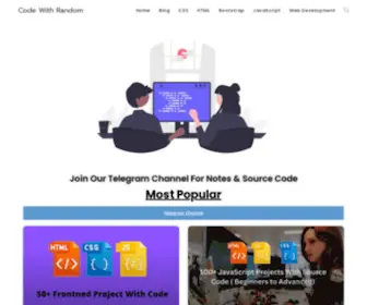 Codewithrandom.com(Home) Screenshot