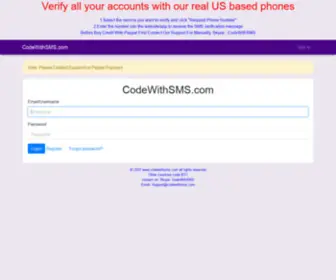 Codewithsms.com(CodeWithSMS) Screenshot