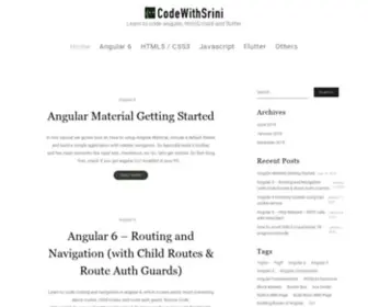 Codewithsrini.com(Learn to code angular) Screenshot