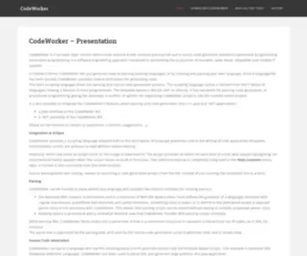 Codeworker.org(Parsing tool and a source code generator) Screenshot