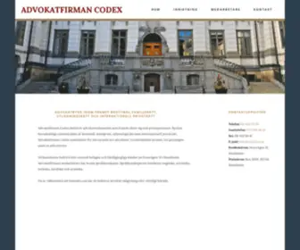 Codexlaw.se(DIN ADVOKATBYRÅ) Screenshot