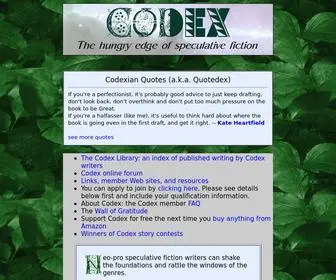 Codexwriters.com(Codex Writers' Group) Screenshot