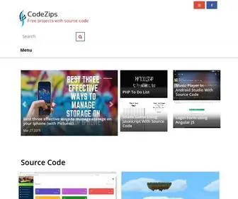 Codezips.com(CodeZips aim to provide a source to download Free Projects with Source Code) Screenshot
