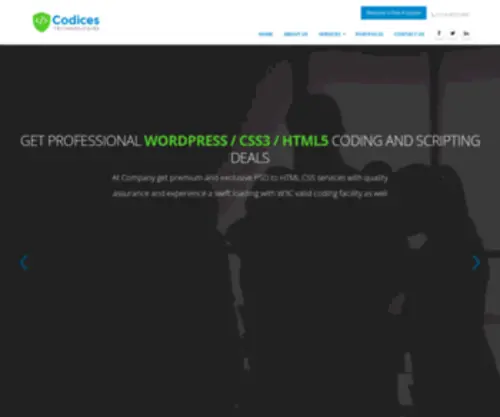 Codicestech.com(WordPress, eCommerce, PHP Development & Web Design Company) Screenshot