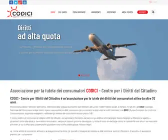 Codici.org(Associazione consumatori Codici) Screenshot