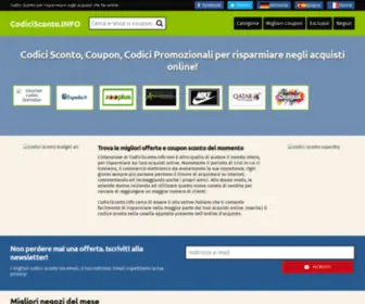 Codicisconto.info(Codicisconto info) Screenshot