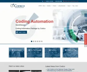 Codico-Distributors.com(Codico Leaders in Industrial Coding) Screenshot