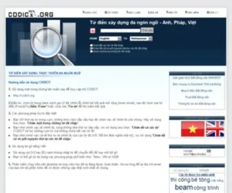 Codict.org(Từ điển xây dựng đa ngôn ngữ) Screenshot
