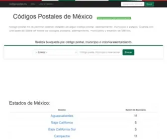 Codigo-Postal.mx(Código) Screenshot