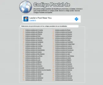 Codigopostalde.com(Códigos Postales de España) Screenshot