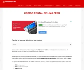 Codigopostaldelima.com(Código Postal de Lima y sus distritos) Screenshot