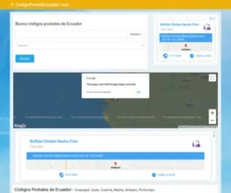 Codigopostalecuador.com(Codigos Postales de Ecuador) Screenshot