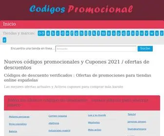 Codigopromocionales.com(Códigos de descuento y nuevos códigos promocionales) Screenshot