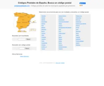 Codigospostalesde.com(Códigos Postales de España) Screenshot