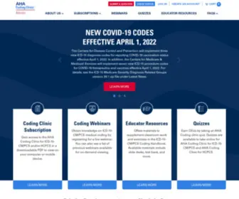 Codingclinicadvisor.com(AHA Coding Clinic Advisor) Screenshot