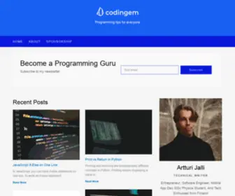 Codingem.com(The Home of Tech Enthusiasts and Computer Scientists) Screenshot