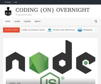 Codingovernight.com(Home Pages) Screenshot