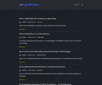 Codingreflections.com(Coding Reflections) Screenshot