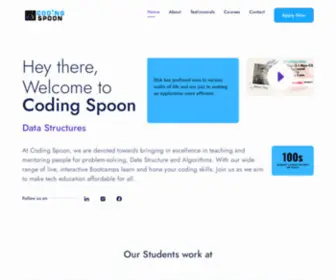 Codingspoon.com(Learn coding with Live interactive courses) Screenshot