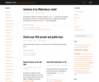 Codingstill.com(A blog about web development. It's main content) Screenshot