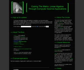 Codingthematrix.com(Coding The Matrix) Screenshot