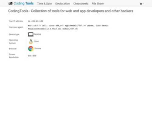 Codingtools.net(Coding Tools) Screenshot
