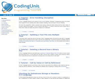 Codingunit.com(CodingUnit Programming Tutorials) Screenshot