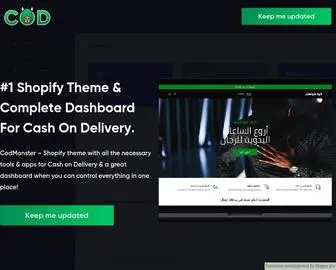 Codmonster.com(#1 COD Shopify Theme & Platform) Screenshot