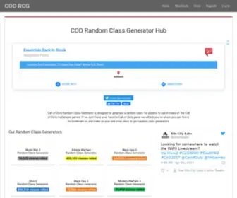 Codrcg.com(Call of Duty Random Class Generators) Screenshot
