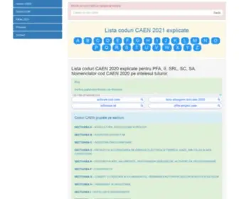 Coduricaen.info(Coduri CAEN 2022 rev 2) Screenshot