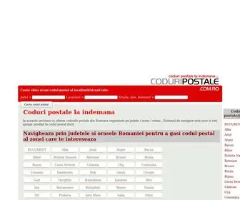 Coduripostale.com.ro(Coduri postale la indemana) Screenshot