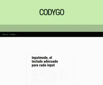 Codygo.es(Código aplicado a la web) Screenshot