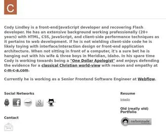 Codylindley.com(Cody Lindley) Screenshot