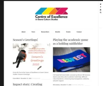 Coe-Gamecult.org(The Centre of Excellence in Game Culture Studies (CoE GameCult)) Screenshot