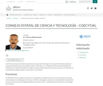 Coecytjal.org.mx(Consejo Estatal de Ciencia y Tecnología) Screenshot